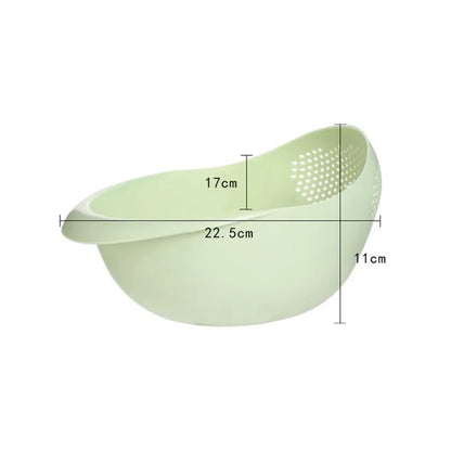 Rice Sieve Plastic Colander Kitchen Drain Basket with Handles OR Rice Bowl Strainer