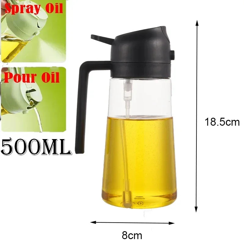 2 in 1 200/300/500ml Oil Spray for Kitchen Spray Oil Bottle Oil Washer