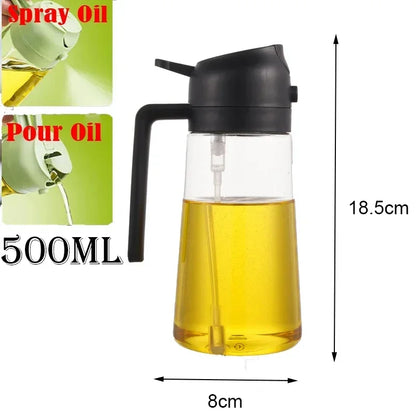 2 in 1 200/300/500ml Oil Spray for Kitchen Spray Oil Bottle Oil Washer