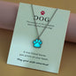 New Luminous Necklace Dog Lovers Cat Dog Paw Necklace Glow In The Dark Night Luminous Gift For Friends