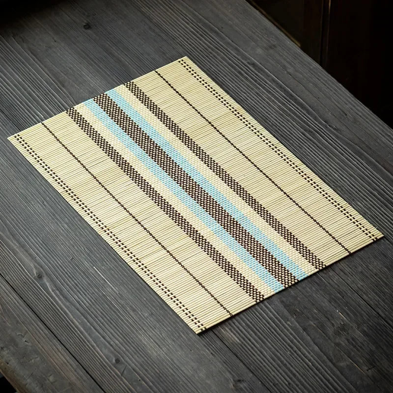 1pc Bamboo Placemat Coaster Japanese Style Anti-scalding Waterproof Multifunctional