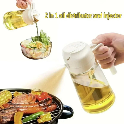 2 in 1 200/300/500ml Oil Spray for Kitchen Spray Oil Bottle Oil Washer