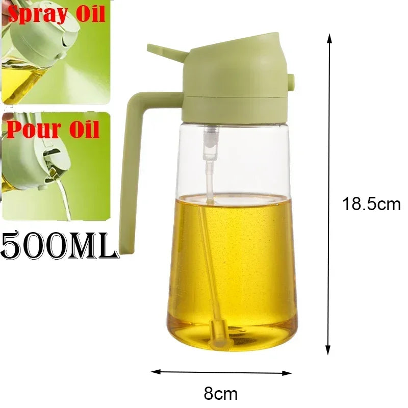 2 in 1 200/300/500ml Oil Spray for Kitchen Spray Oil Bottle Oil Washer