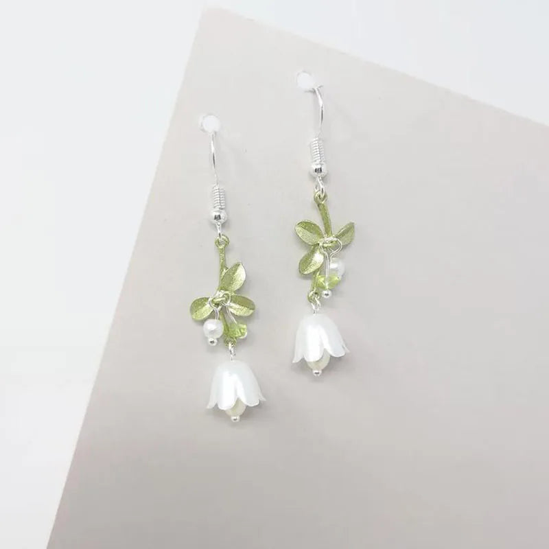 Lily of the Valley Earrings Jewelry White Fairy Flower