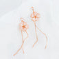 Korean Elegant Flower Butterfly Earrings For Women Exquisite Crystal