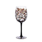 Four Seasons Tree Wine Glass Hand Painted OR High Legged Glass Cup Glassware